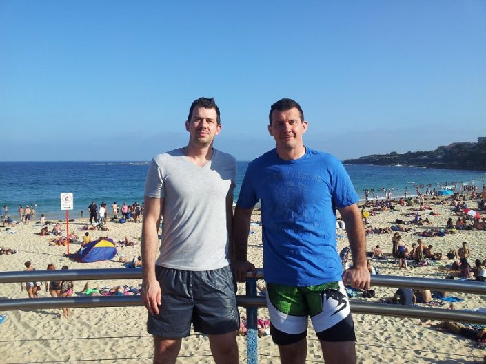 John and Anthony Perosh at Coogee Beach